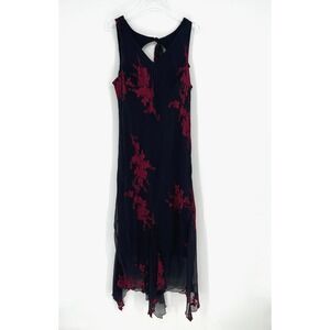 VTG Jonathan‎ Martin Silk Dress Womens 20W Silk Y2K 90s Whimsigoth Fairy Floral